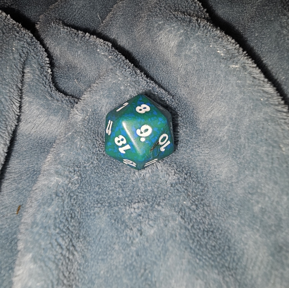 Blue / Green Life Counter / Spindown M15 22mm Spindown Dice (Blue) Magic MTG